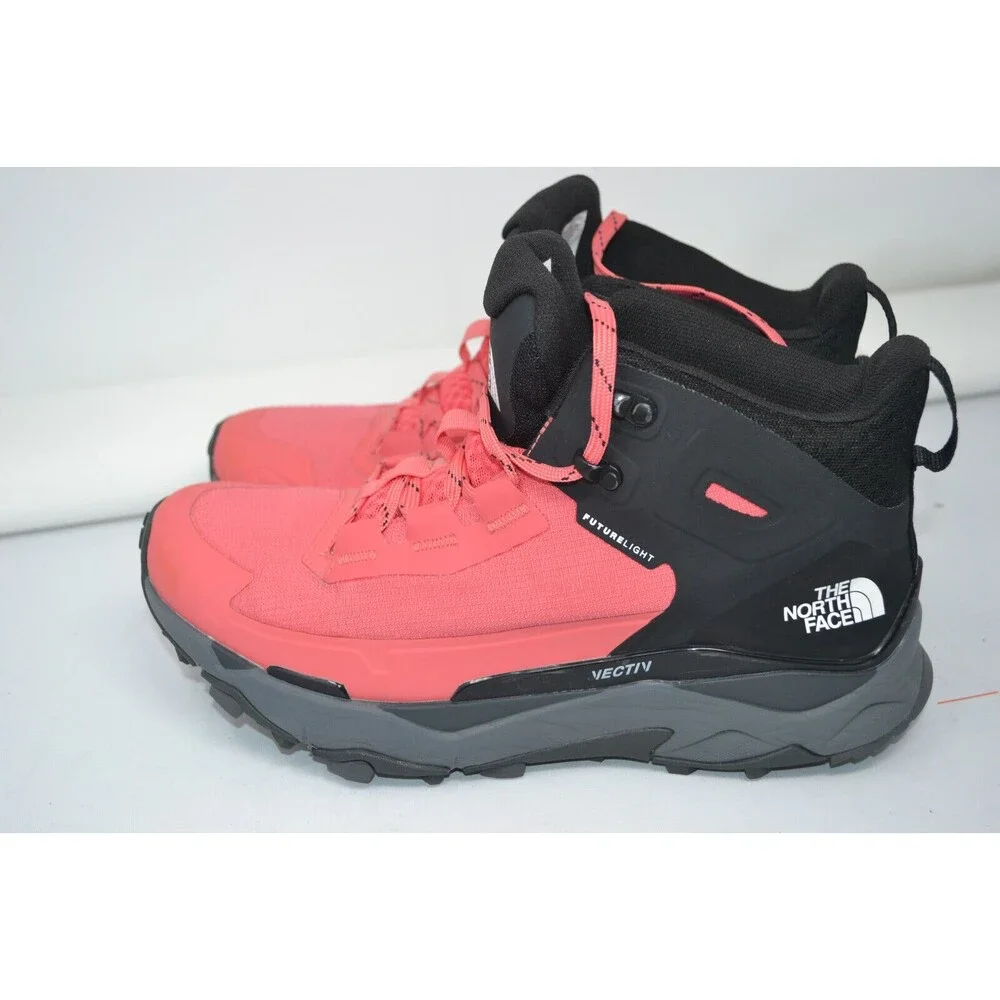 The North Face VECTIV Exploris Mid FUTURELIGHT Fiesta Red Pink Hiking Women 10.5